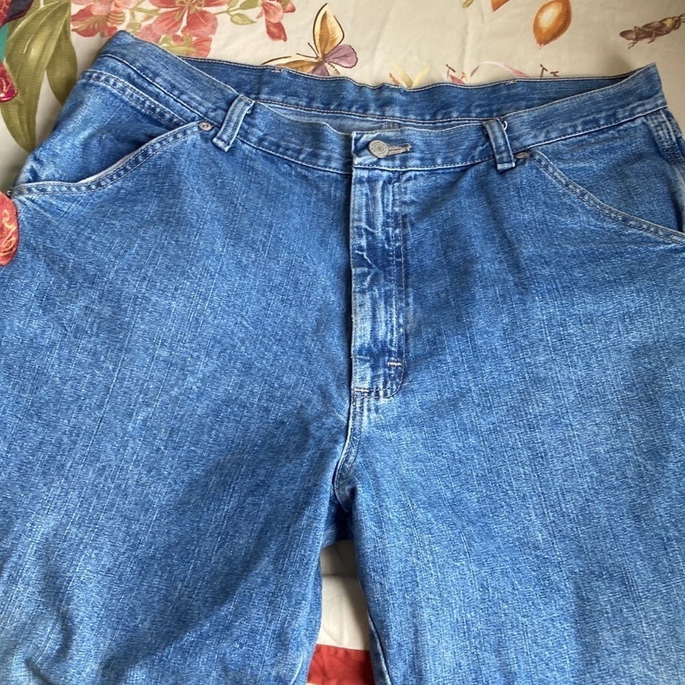 Vintage 1980’s Wrangler 7 pocket carpenter denim jean 36 x 30 heavy denim